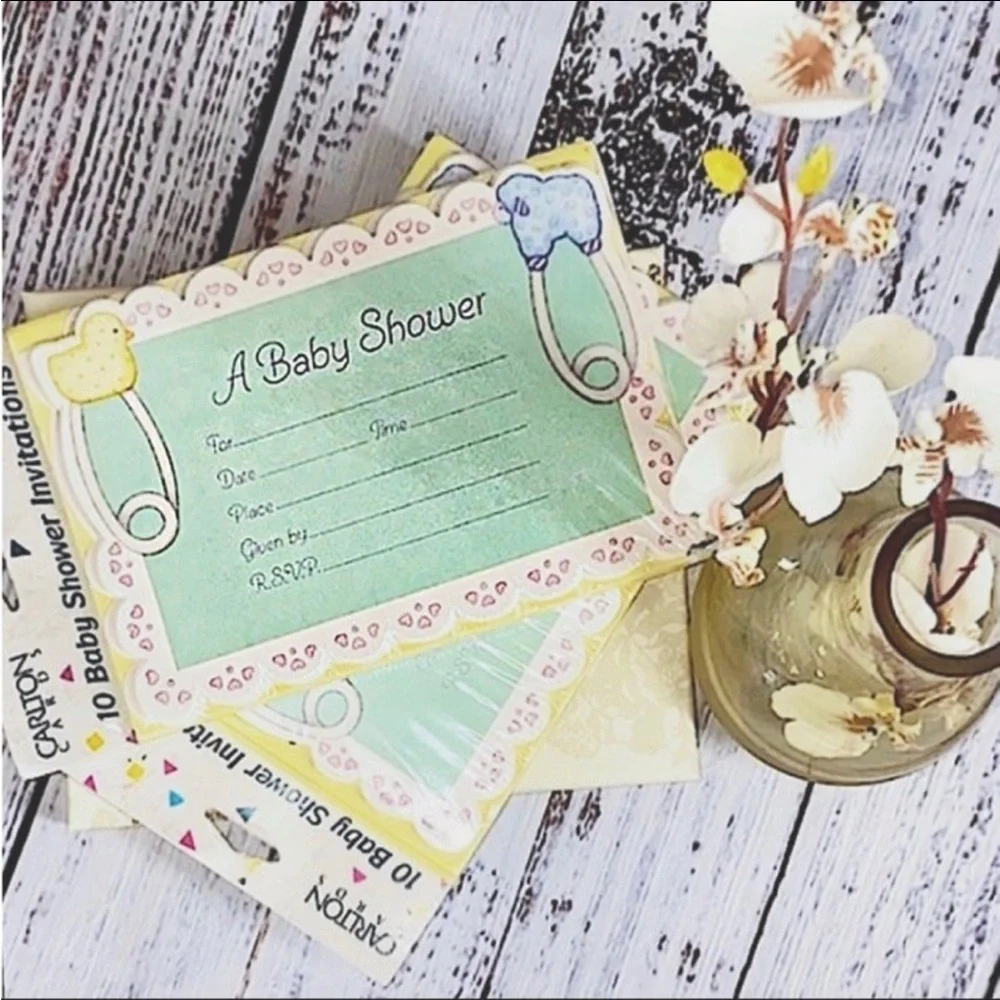 NWT Vintage Baby Shower Invitations (20 cards)